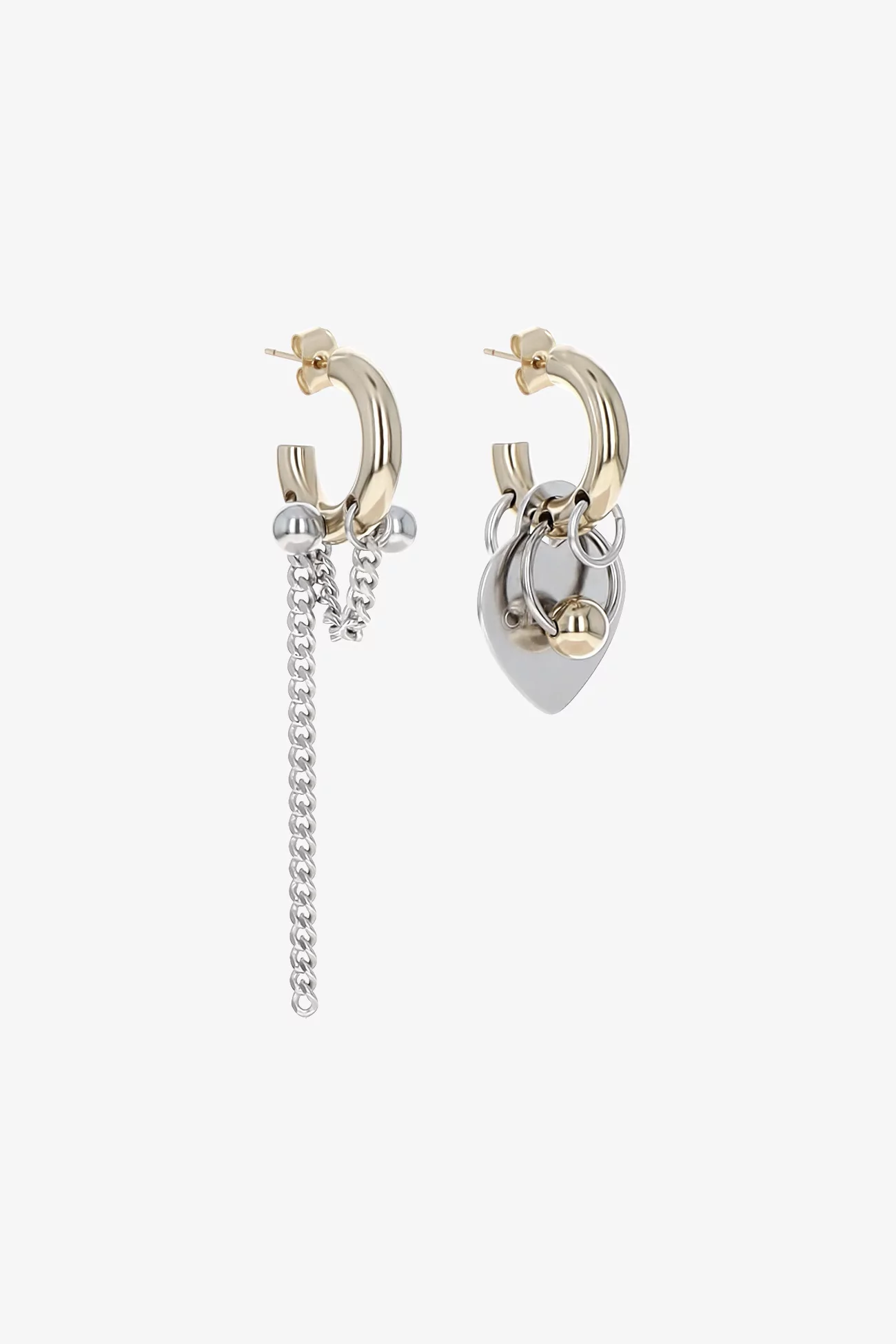 Nick Brass Earrings Gold Palladium – Justine Clenquet | Centre Commercial